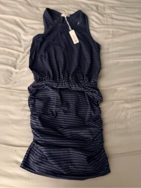 Sundry Navy and Black Striped Tank